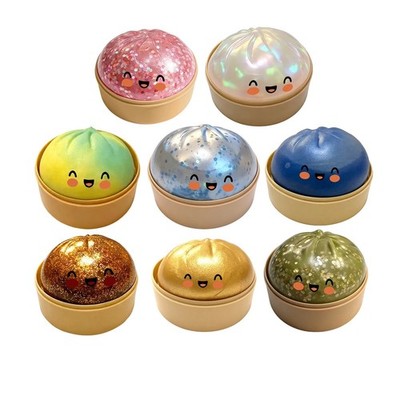 Crazy Fun Mystery Squishy Bao Bun Mystery Dumpling GLITTER Toy JQ