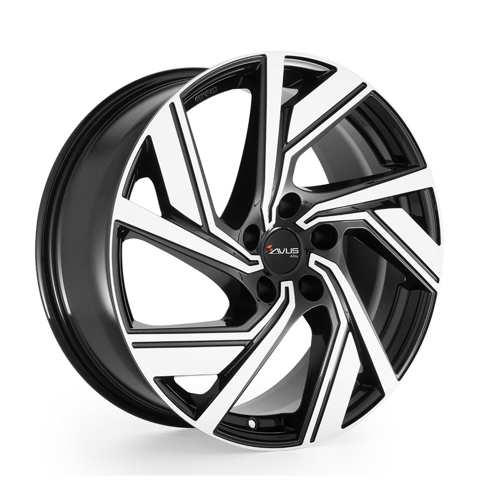 Kit 4 cerchi in lega NAD AVUS AC-521 8,5x19 5 x 114,3 ET 35 Nero diam per TESLA