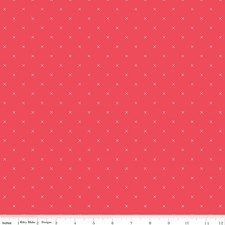 Bee Cross Stitch C745C Red Lori Holt Riley Blake