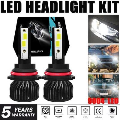 2x 9004 HB1 LED Headlight Bulbs High Low Beam Kit Super Bright 1000000LM 10000K