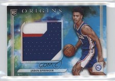 2021-22 Panini Origins Rookie Jumbo Jerseys Turquoise 16/25 Jaden Springer 15wb