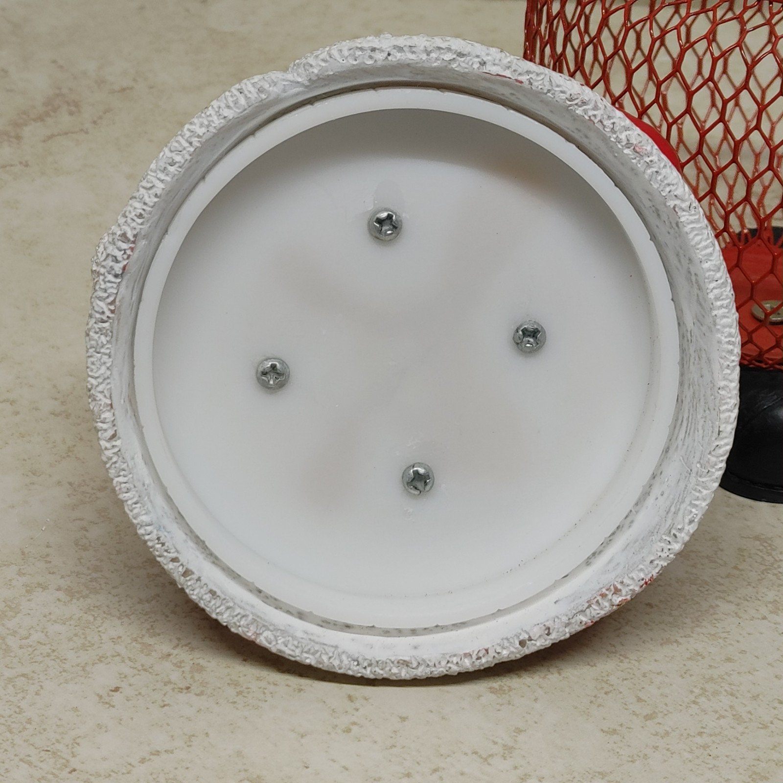 See's Candy Santa Christmas Candy Holder Basket 7" Empty