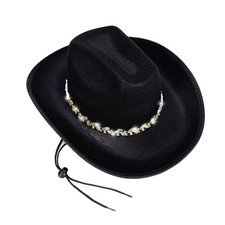 Womens Cosplay Cap Stage Show Cowgirl Hat Western Clubwear Sparkly Sparkly Caps