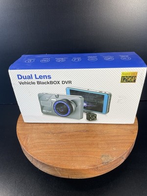 Dual Lens Vehicle Blackbox DVR Full HD 1296p Camera Video Car 4'' HD Display New