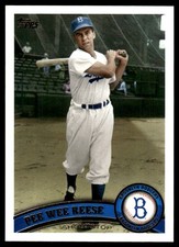 Pee Wee Reese 2021 Topps Archives #265 Brooklyn Dodgers FREE SHIP AutographDen