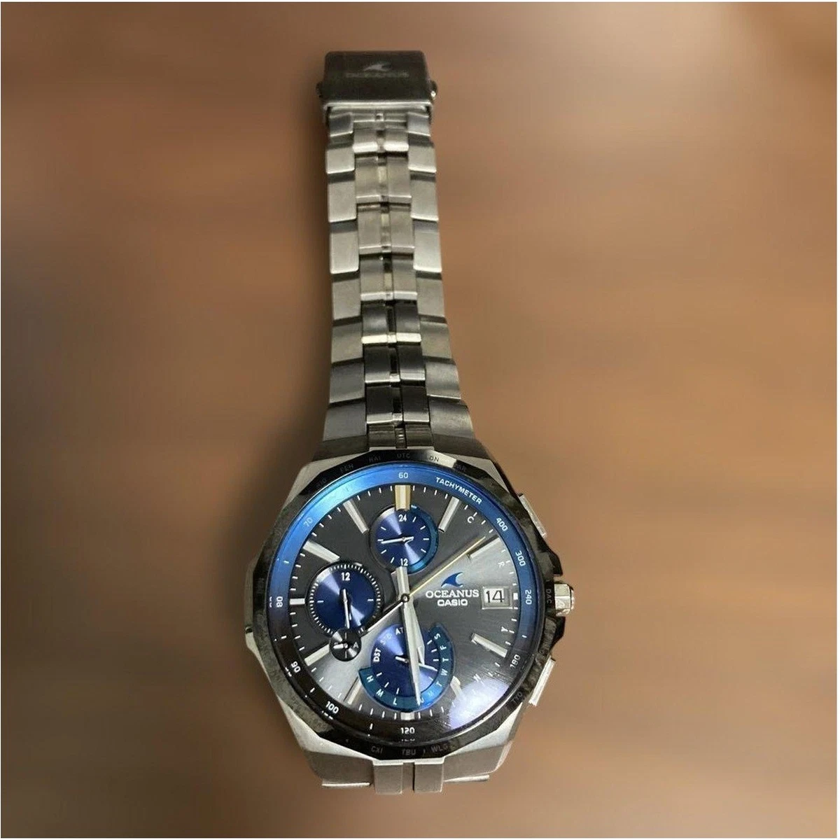 Casio Oceanus Manta OCW-S5000E-1AJF Titanio Bluetooth Solar Reloj Caja Papeles