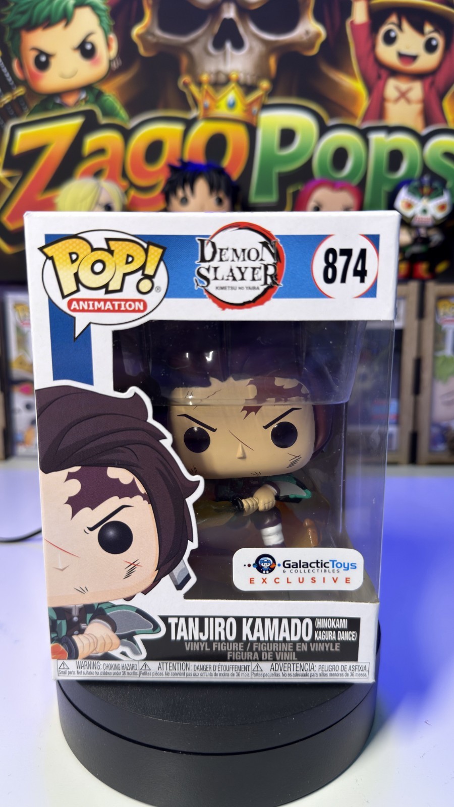 Funko Pop Tanjiro Kamado 874 Galactic Toys Exclusive Demon Slayer