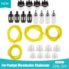 4 Sizes Fuel Filter Line Hose Primer Bulb Kit For Poulan Weedeater Chainsaw