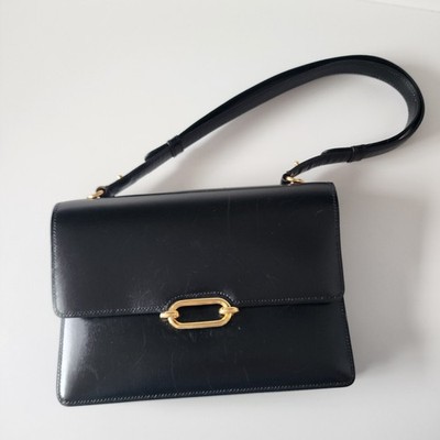 Vintage Hermés Fonsbelle Noir Box Leather