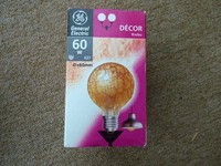 General Electric Globelampe E27, D60Mm, 60W, Krokoeis Gold