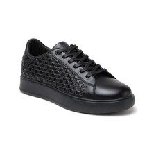 Bogota Leather Kennedy Men's Black Leather Lace Up Sneakers