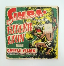Vintage Castle Films Simba Killer Lion 8mm Complete Ed No 635 B W Silent