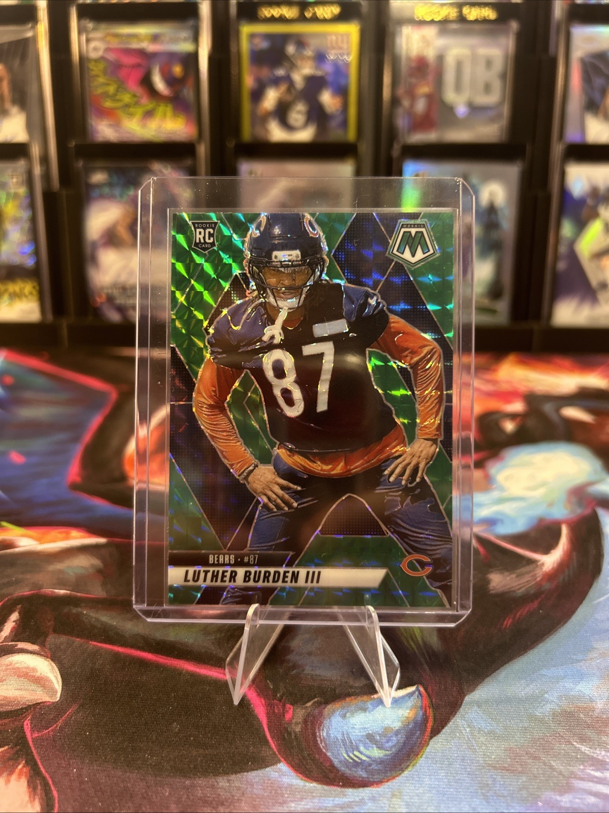 2025 Panini Mosaic - Rookies Luther Burden #383 Green Mosaic Prizm (RC)