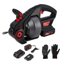 Drain Auger, 25 ft Plumbing Snakes, Snake Drain Clog for Unclogging , Sewer, ...