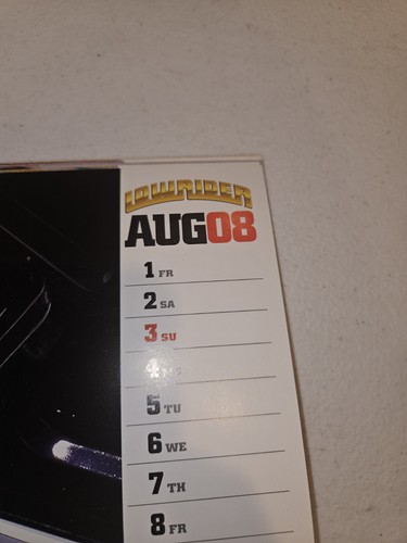 Lowrider Magazine Vintage 2008 Calendar Decent Condition Custom Cars - Foto 10 di 14