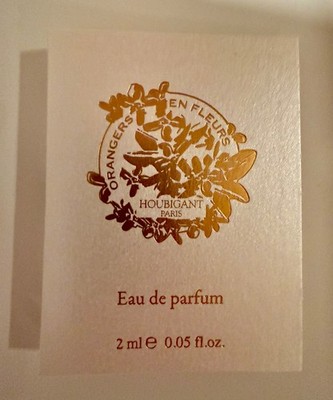 (50) Houbigant Orangers En Fleurs 2 ml/0.05 oz PARFUM Spray Vial Sample Cards