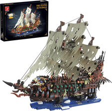 Pirate Ship Building Set with Lights - MOC Flying Dutchman Model 2159 Pieces 
