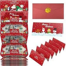 Money/Gift Card Holder Christmas Cash Gifts Surprise Cash Envelope With 10 Slots