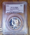 1964 Proof Kennedy Silver Half Dollar Accented Hair PCGS PR68 (037)