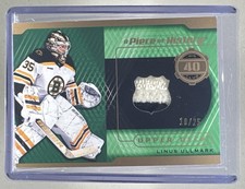 Linus Ullmark 2023 Upper Deck SP Game Used A-LU A Piece of History Patch /25