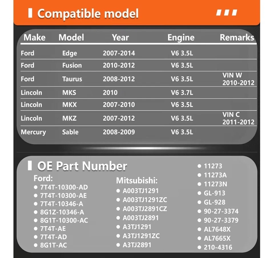 Alternador para Ford Taurus 2008-2012 Edge 2007-2014 Lincoln MKZ 3,5 L Foto 3 de 4