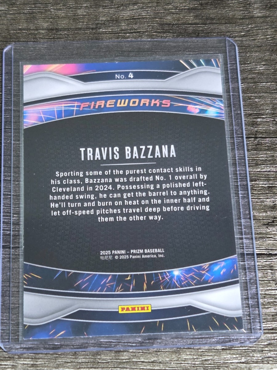 2025 PANINI PRIZM BB #4 - TRAVIS BAZZANA (RC) - FIREWORKS | eBay