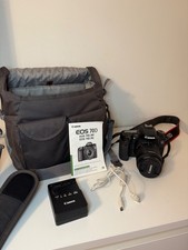 Canon EOS 70D 20.2MP Digital SLR Camera - Black with case