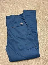 Dickies Cargo Workwear Trousers Mens Size 38 Navy Blue Pocket W38 L32 Bottoms