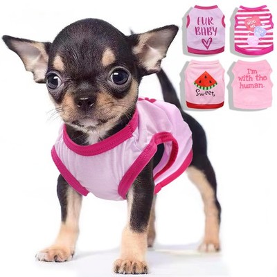 4 Pieces Dog Clothes Puppy Shirts for Small Dogs Girls Spring Summer Pet Tshi...