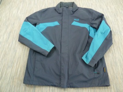 Jack Wolfskin Jacket Men XL Navy Waterproof Texapore Shell Zip Up Outdoor Hiking