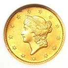 1854-S Liberty Gold Dollar G$1 San Francisco Coin - Certified NGC AU58 - Rare!