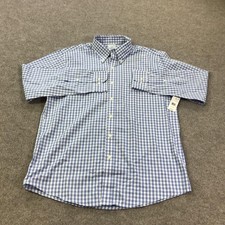 Brooks Brothers Shirt Mens 15.5 32/33 Blue Check 1818 Regular Non Iron Dress