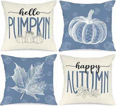 Housses De Coussin 40x40cm Citrouille Automne Halloween Élégantes Décoratives - Photo 1/4