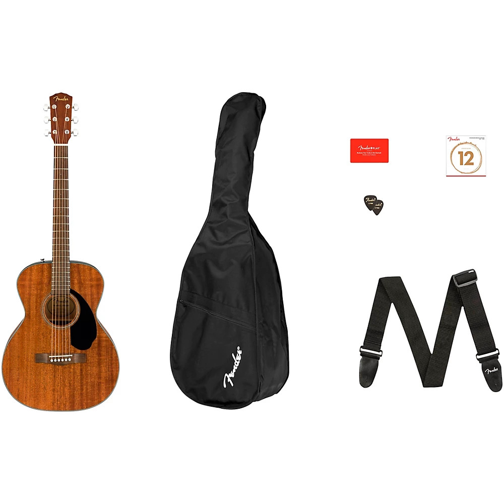 Fender CC-60S Concert All-Mahogany Acoustic Guitar Pack V2 Natural 39990₽