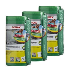 SONAX ScheibenReinigungsTücher Box 25 Stk. mit MicrofaserTuch 3x