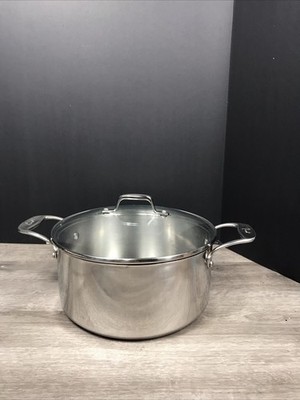 POT TYPE 4 - TERMIT STEEL 【USED】 Emeril Stainless Steel 6 Qt Stockpot With Glass Lid | eBay