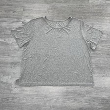 Cozy Earth Shirt Woman 3XL Gray Crewneck Stretch Bamboo Blend Soft Pajama Lounge