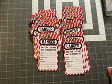 Lot Of 35 Danger Lockout Tags, Harrier Hardware, Unused, Safety, Lock Out, T2