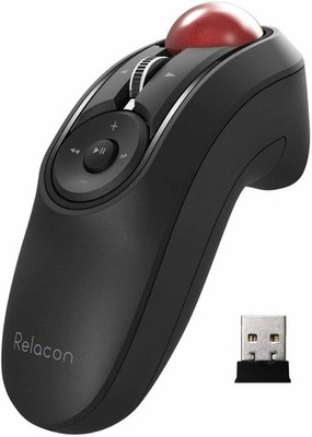 Elecom Mouse Wireless Receiver Included Trackball Handy Type Relacon new