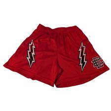 Eric Emanuel EE Size 2 Extra Large Basic Lightning Bolt Shorts Red Black 2XL