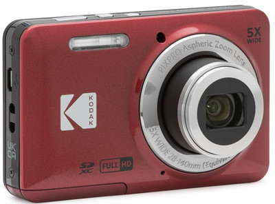Kodak PIXPRO FZ55 Farbe Rot Kompaktkamera 16MP 5x Zoom Full HD Video leicht NEU