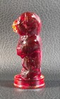 Boyd's Crystal Art Glass ANDY THE BEAR #13 CHERRY RED 9-14-01 Glows NOS — photo 3