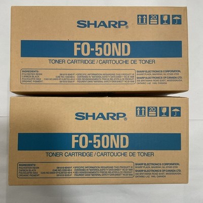LOT OF 2 Genuine Sharp FO50ND FO-50ND Toner Cartridge Black Printer Cartridge