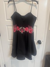 B Smart Black Floral Formal Strapless Dress Size 15. Beautiful. Great Condition