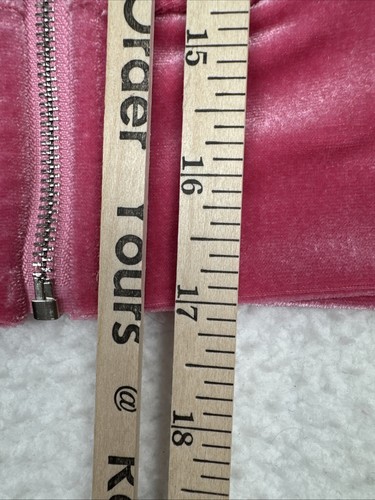 Juicy Couture Velour Tracksuit Barbie Pink Cropped Hoodie Pants 2 pc set Sm Y2K - Picture 24 of 24