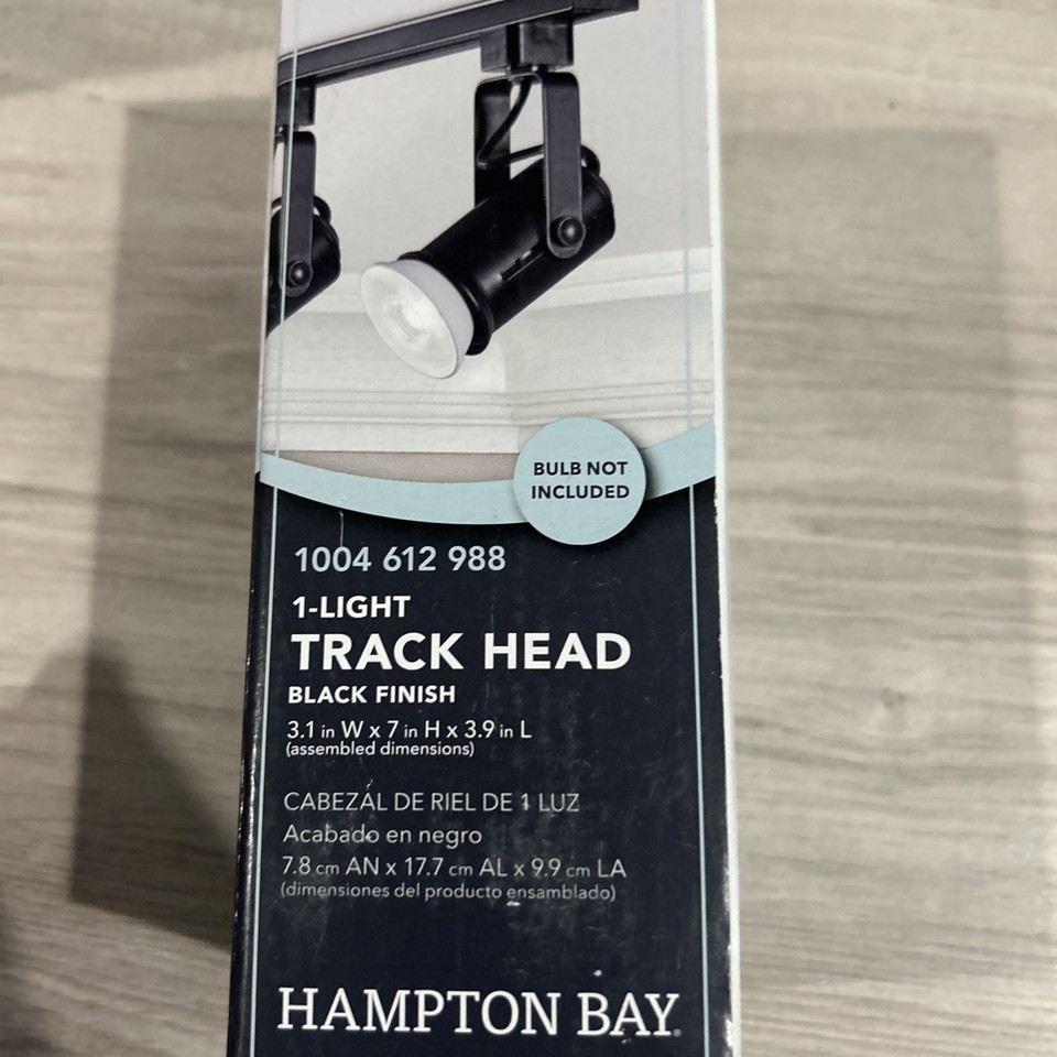 Hampton Bay 1-Light Linear Track Lighting Medium Based Universal Bulb ...