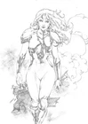 Jean Grey (11"x17") Original Art by Gardenio - Ed Benes Studio