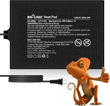 BN-LINK Reptile Heat Pad 6"X8" 8W for 10-20gal Under Tank Terrarium Heating Mat