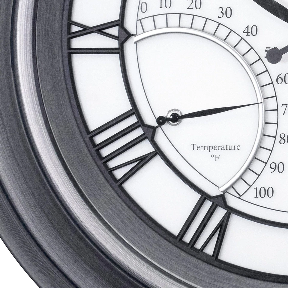 "Reloj Decorativo Exterior Grande Iluminado 24"" con Termómetro e Higro... Foto 3 de 4