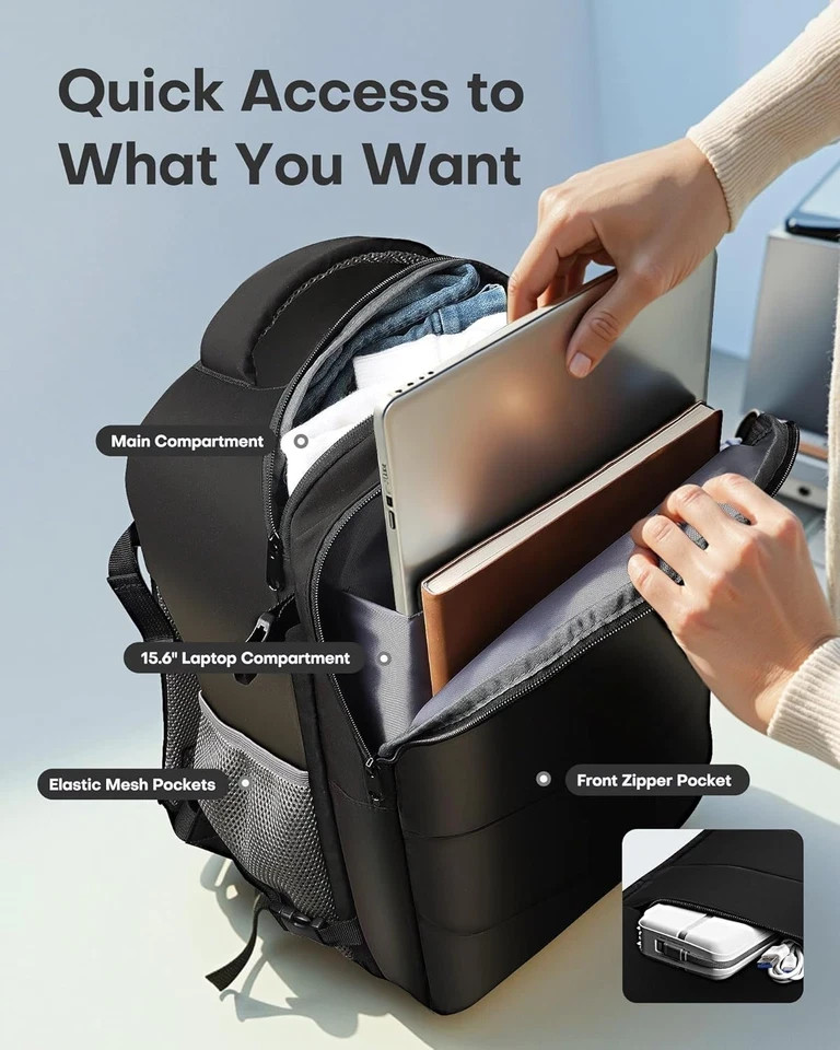 Travel Backpack - Flight Approved Travel Bag for Men and Women, Carry on Luggage